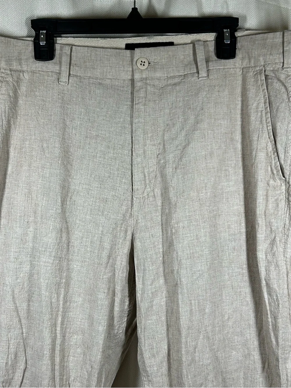 Abercrombie & Fitch Brown Linen Cotton Pants Trousers Size 36 W 32 L Mens